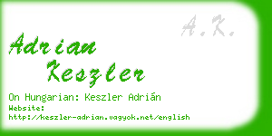adrian keszler business card